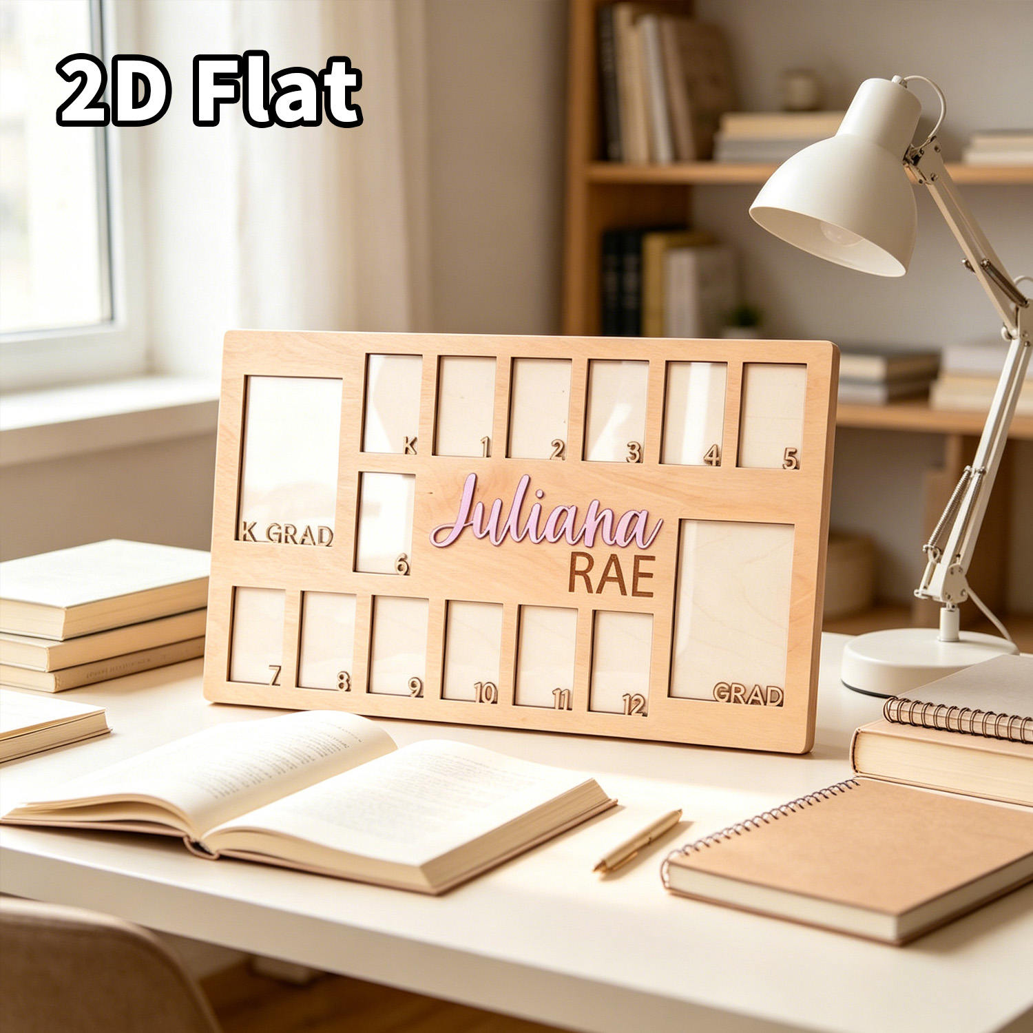 Baby Nursery Office - 1 Stück Personalisierter Holz-Bilderrahmen, Wanddekoration für