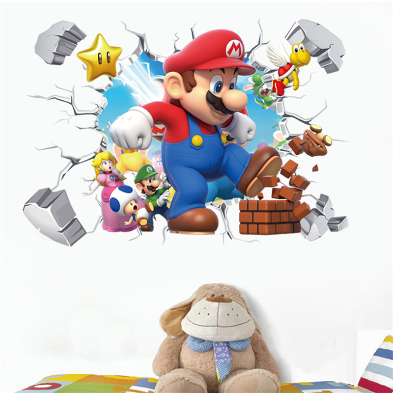 Baby Nursery Furniture - 3D Cartoon Anime Spielcharaktere Wandaufkleber für