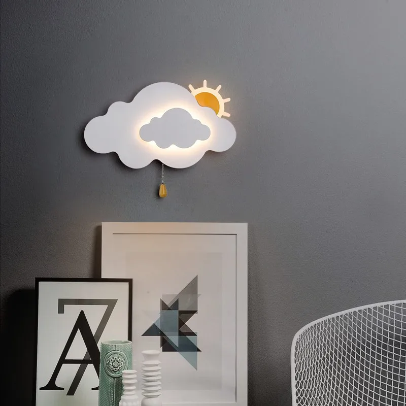 Baby Nursery Knobs - 2025 Wolke Wandlampen Kinderzimmer Nachttischlampe Minimalistisch