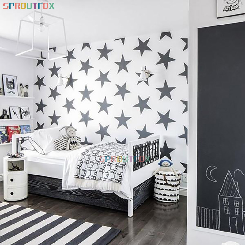 Baby Nursery Mural Wallpaper - DIY Großen Stars Vinyl Aufkleber Schlafzimmer