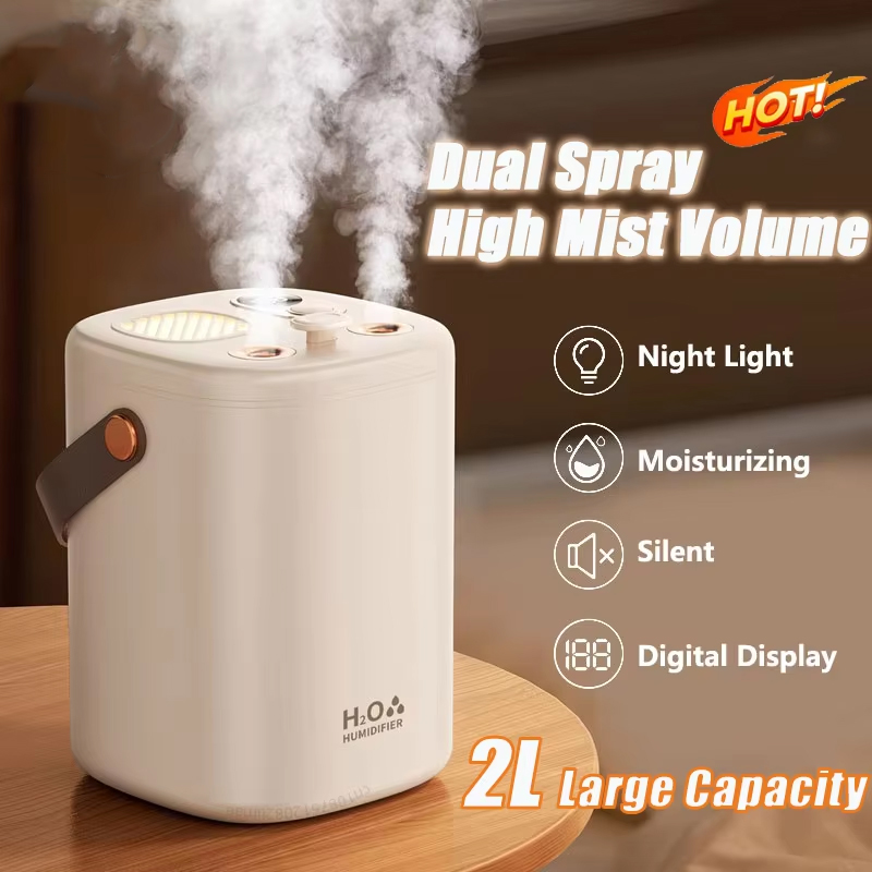 Baby Nursery Humidifier - 2L Ultraschall-Luftbefeuchter für Babyzimmer, Schwangerschafts-Schlafzimmer, leise,