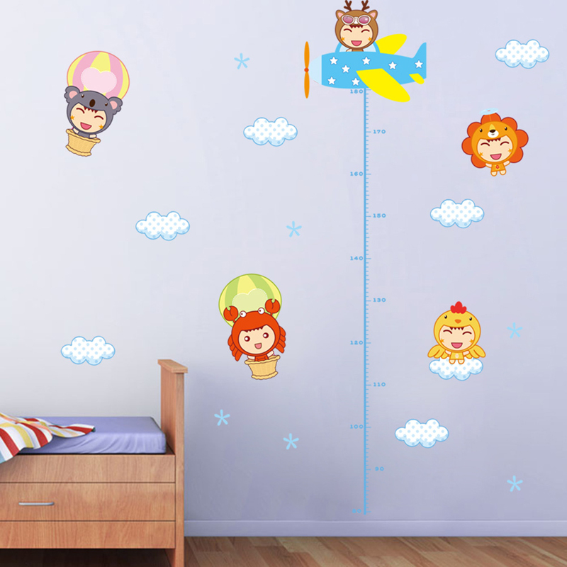 Baby Nursery Mural Wallpaper - Cartoon Kinder Höhe Wand Aufkleber Für