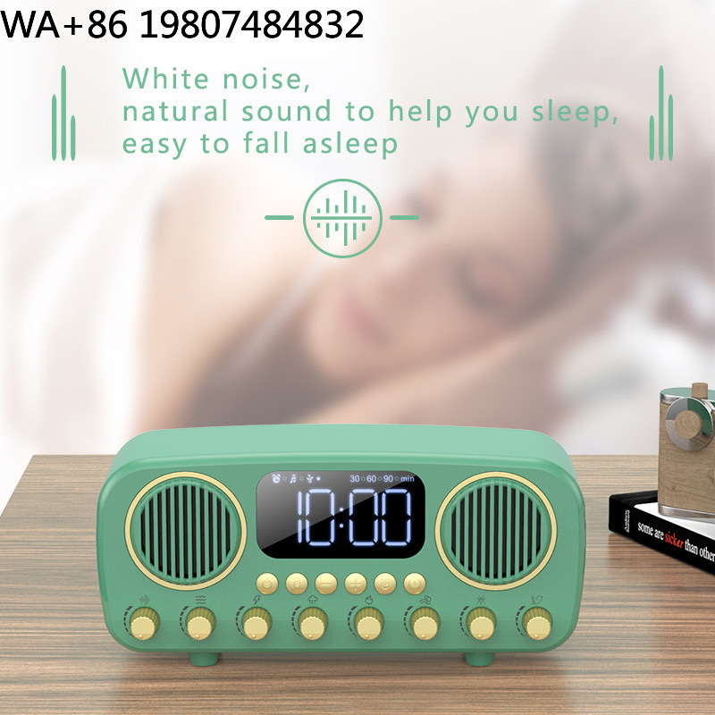 Sound Sleep Trainer Clock - Retro Desktop Schlaftrainer Kabelloser Audio-Lautsprecher Sonnenaufgang-Wecker