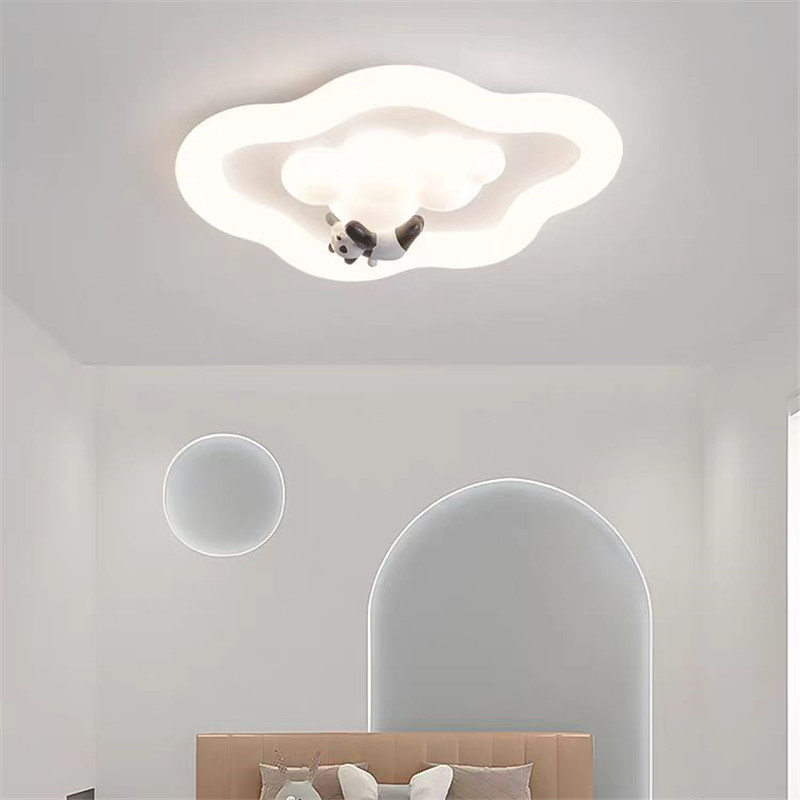 Baby Nursery Knobs - Niedliche weiße Wolken-Deckenleuchte, LED-Tierlampe für Kinderzimmer,