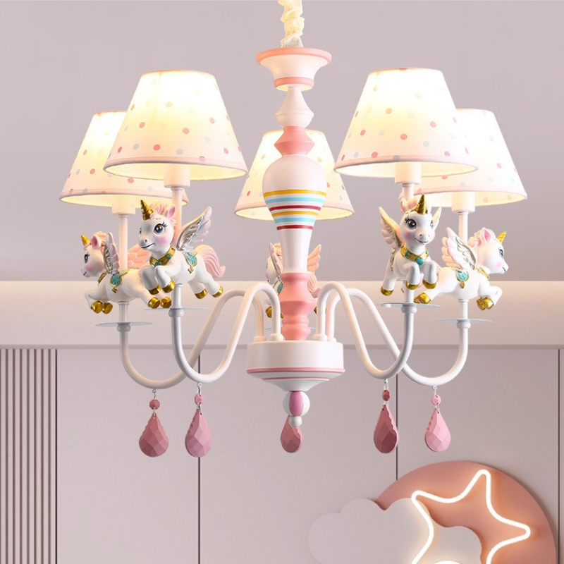 Baby Nursery Knobs - Kinderzimmer-Kronleuchter LED Prinzessinnen-Zimmer Mädchen-Schlafzimmer-Beleuchtung Nordisch Romantisch