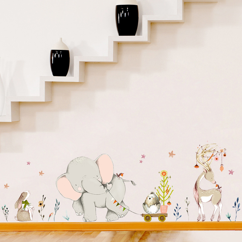 Happy Baby Elephant Bunny Wand – Baby Nursery Mural Wallpaper Bewertung und Preis