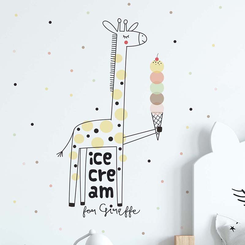 Cartoon Eis Giraffe Wand Aufkl – Baby Nursery Mural Wallpaper Bewertung und Preis