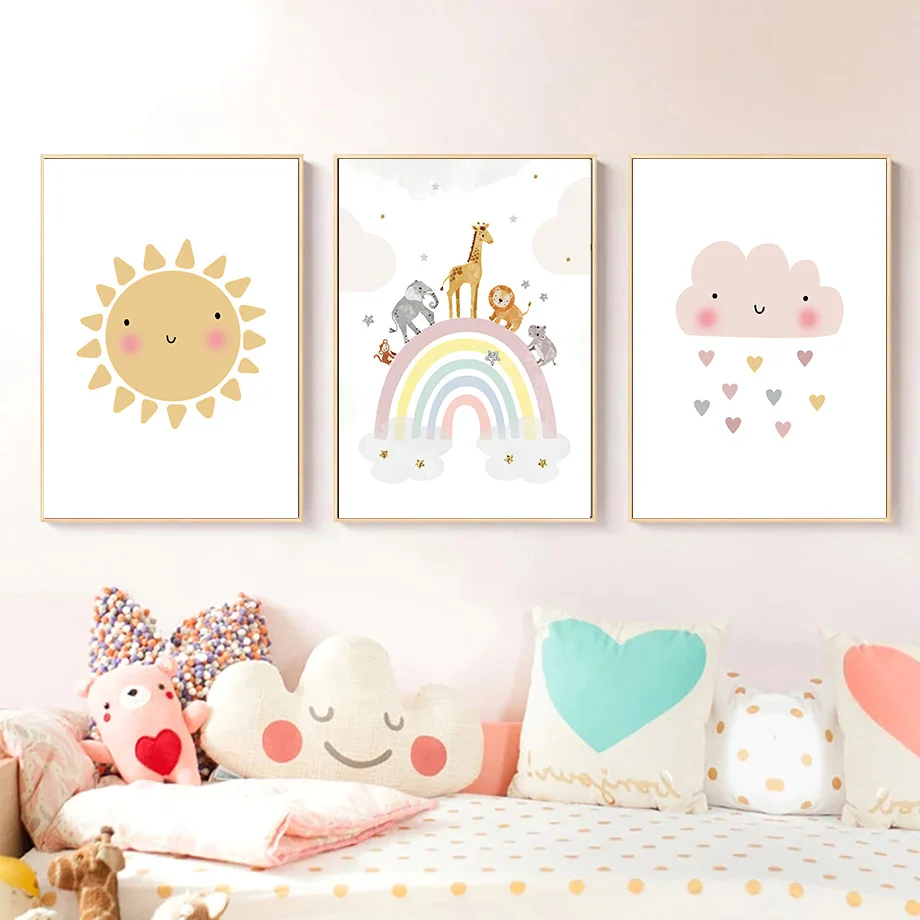 Giraffe Elefant Heißluftballon – Baby Nursery Prints Bewertung und Preis