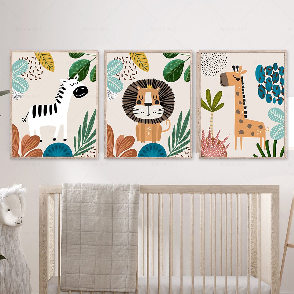 Boho Affe Löwe Giraffe Vogel Z – Baby Nursery Prints Bewertung und Preis