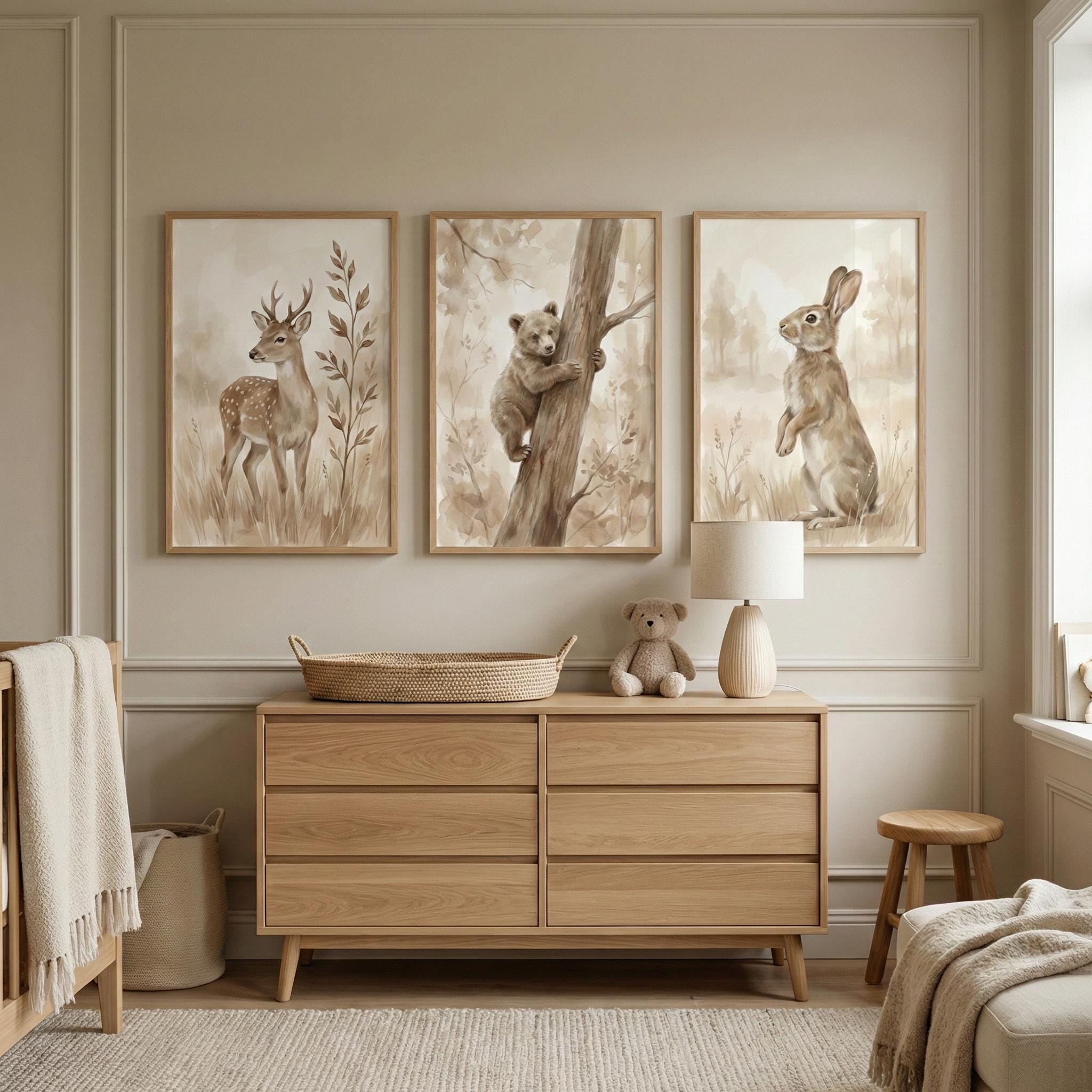 Waldtiere Druck Neutrale Kinde – Baby Nursery Prints Bewertung und Preis