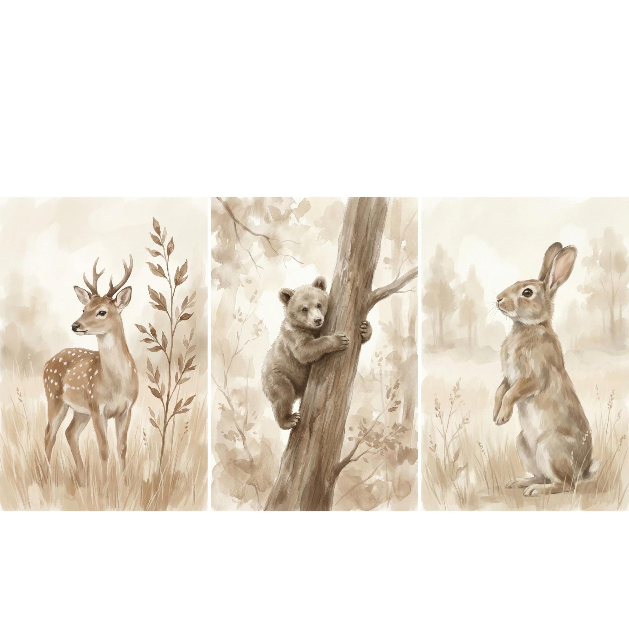 Waldtiere Druck Neutrale Kinde – Baby Nursery Prints Bewertung und Preis