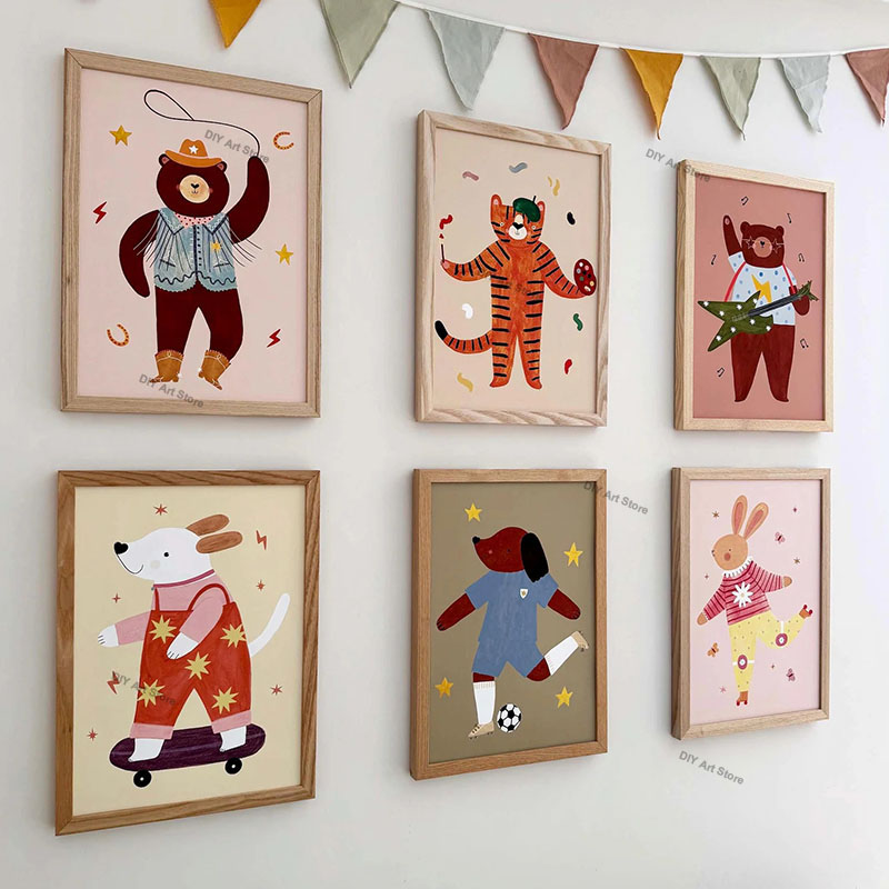 Lustige Cartoon-Tier Kinderzim – Baby Nursery Prints Bewertung und Preis