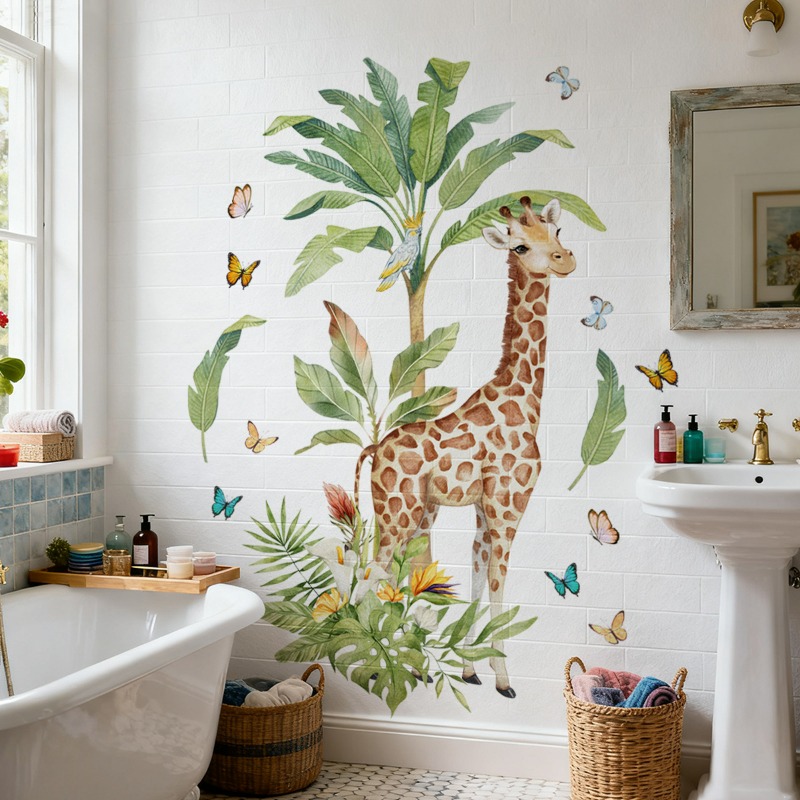 Großer Waldtier-Giraffe-Wandau – Baby Nursery Mural Wallpaper Bewertung und Preis