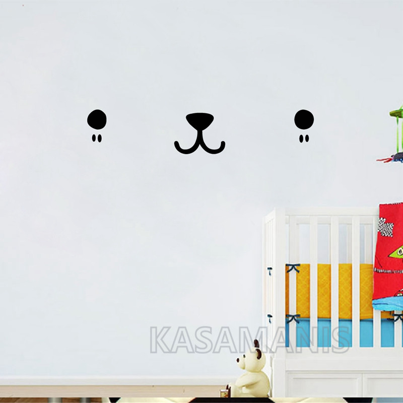 Nette Kawaii Gesicht Wand Kuns – Baby Nursery Furniture Bewertung und Preis
