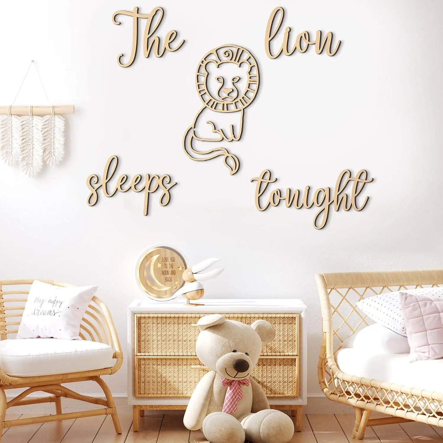 Der Löwe schläft heute Nacht,  – Baby Nursery Animal Theme Bewertung und Preis