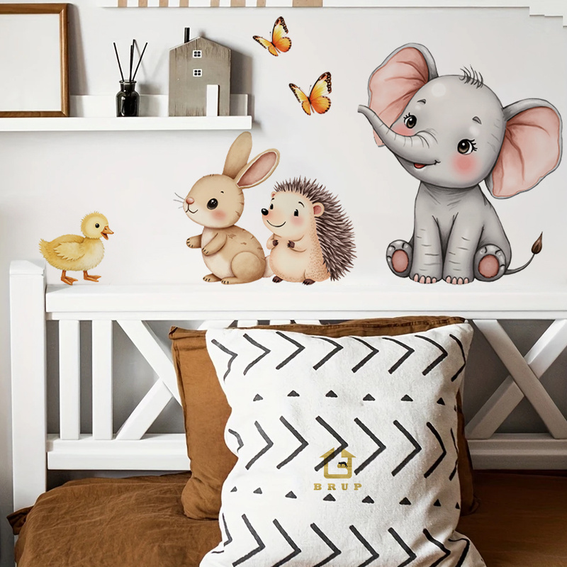 Cartoon-Tier-Wandaufkleber – E – Baby Nursery Room Bewertung und Preis