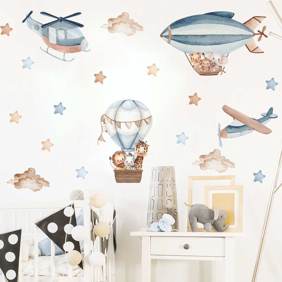 Aquarell Tiere Heißluftballon  – Baby Nursery Furniture Bewertung und Preis