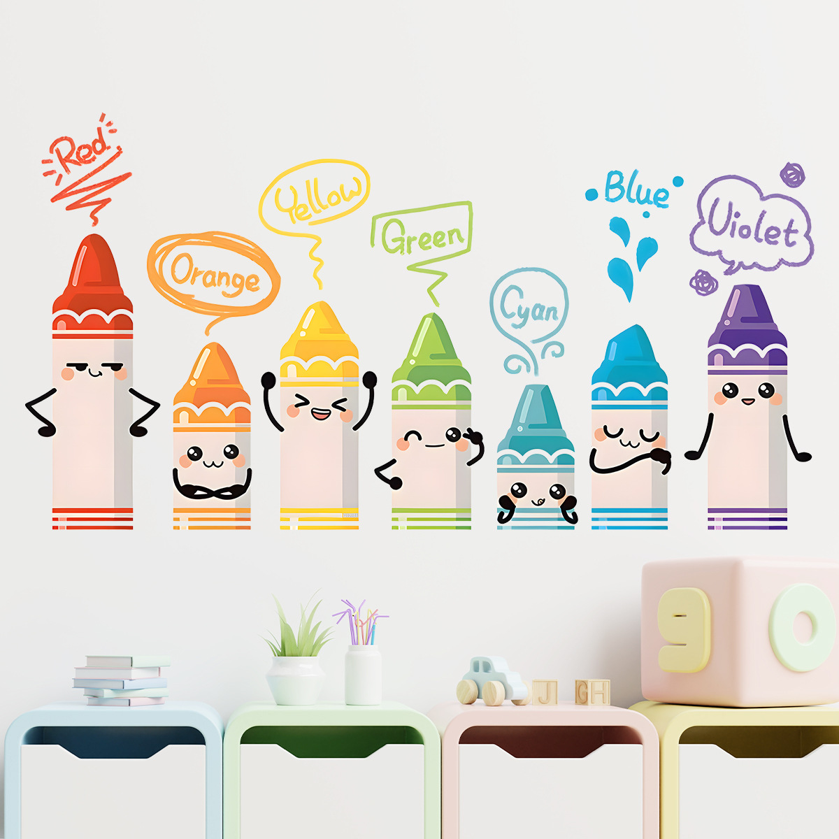 Cartoon süße bunte Kreide Must – Baby Nursery Furniture Bewertung und Preis