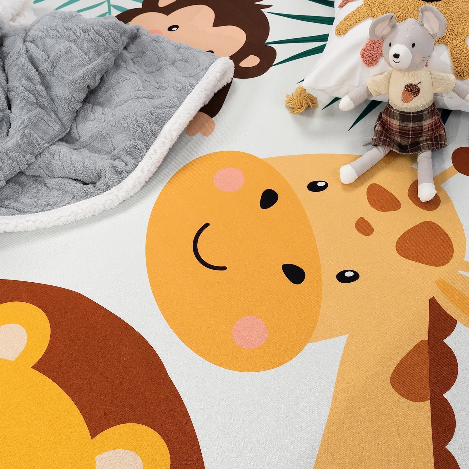 Weiche Runde Spielmatte mit Ds – Baby Nursery Animal Theme Bewertung und Preis