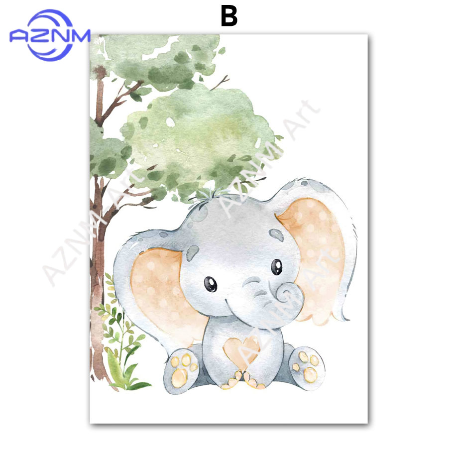 1/6 Stück Aquarell-Tierkinderz – Baby Nursery Room Bewertung und Preis