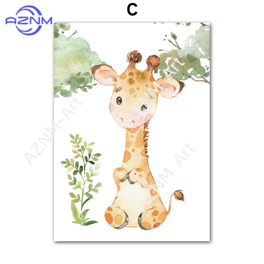 1/6 Stück Aquarell-Tierkinderz – Baby Nursery Room Bewertung und Preis