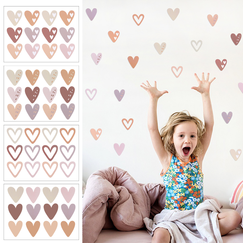 2 stücke schöne Herzen ins Wan – Baby Nursery Mural Wallpaper Bewertung und Preis