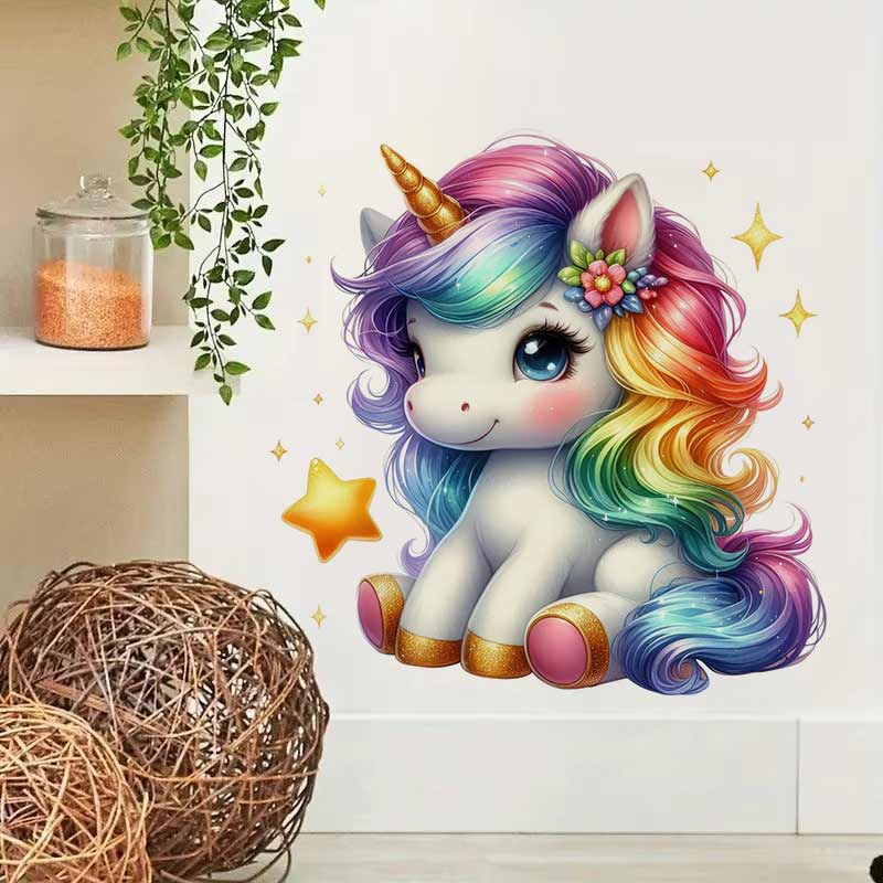 Nette Regenbogen Einhorn Wand  – Baby Nursery Mural Wallpaper Bewertung und Preis