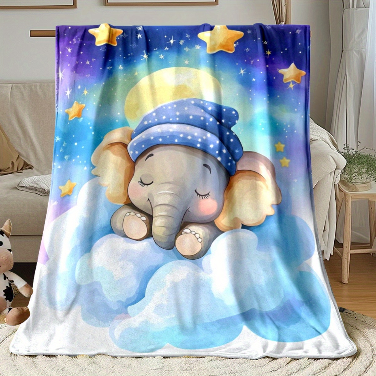 Schlafender Baby-Elefant, Wolk – Baby Nursery Animal Theme Bewertung und Preis