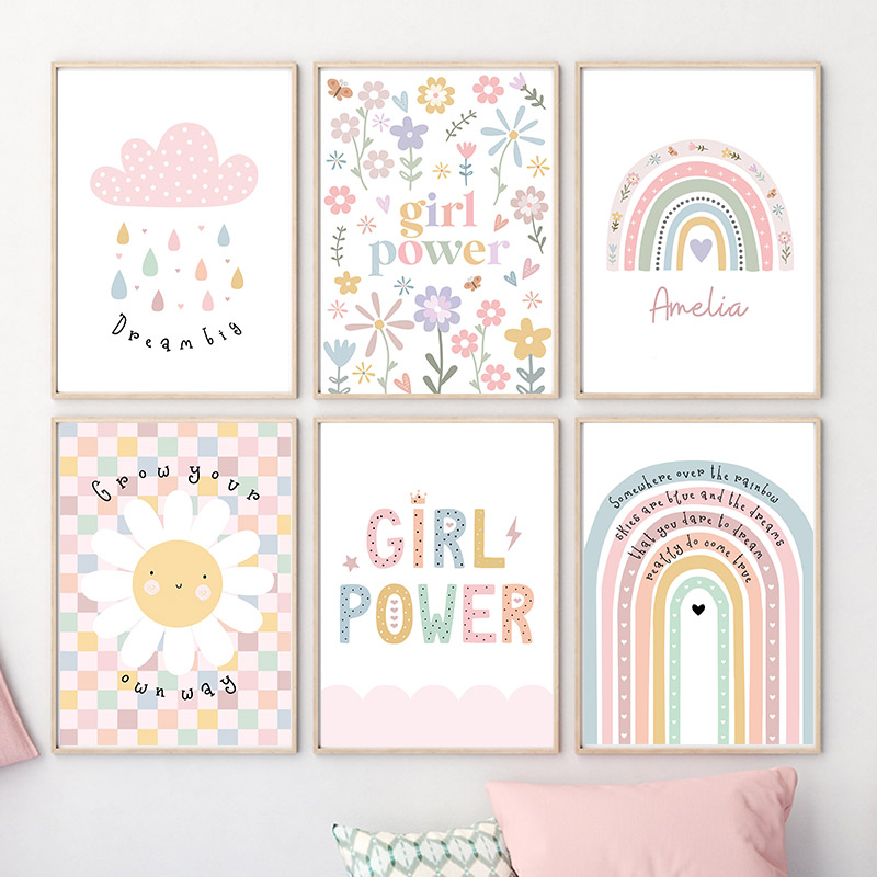 Sonne Blume Regenbogen Wolke H – Baby Nursery Prints Bewertung und Preis