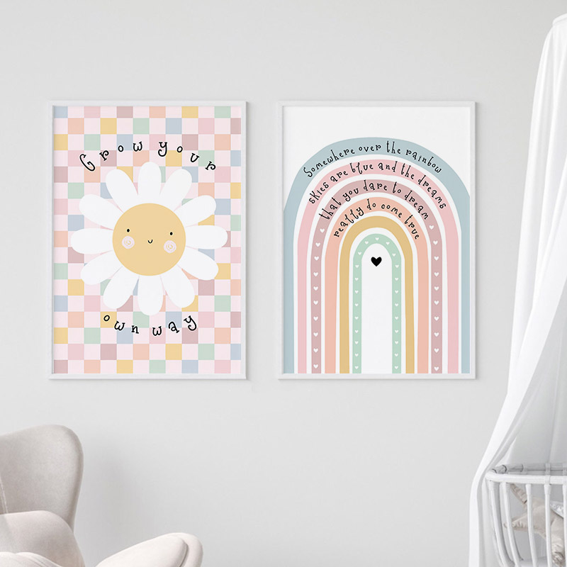 Sonne Blume Regenbogen Wolke H – Baby Nursery Prints Bewertung und Preis