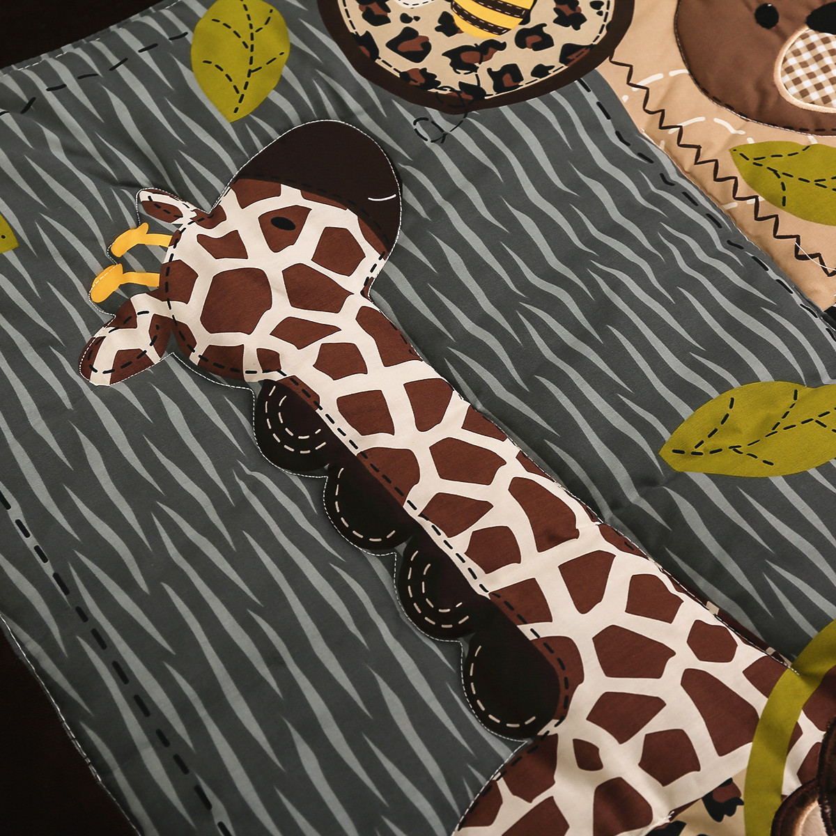3-teiliges besticktes Bettwäsc – Baby Nursery Animal Theme Bewertung und Preis